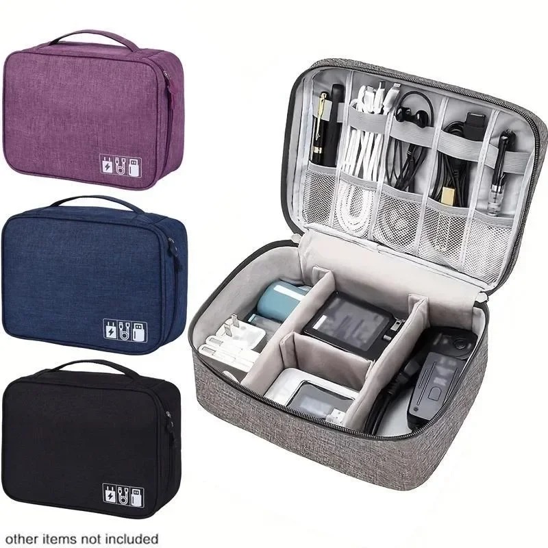 Tech Accessories For Travel - Organizador de Eletrônicos para Viagem, Estojo