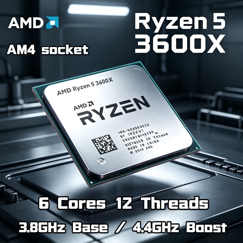100% Novo AMD Ryzen 5 3600X 3. - Amd Cpu Ryzen 5 avaliação e preço