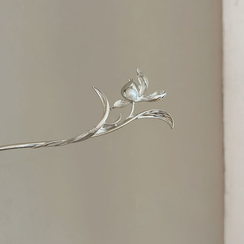 Novo estilo chinês prata orquí - Tech Accessories For Women avaliação e preço