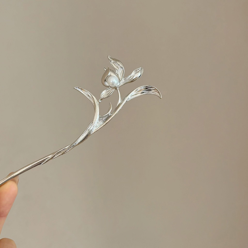 Novo estilo chinês prata orquí - Tech Accessories For Women avaliação e preço